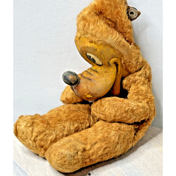 Vintage Disney Rubber Face Pluto Puppy dog Stuffed Animal plush toy - Picture 2 of 6